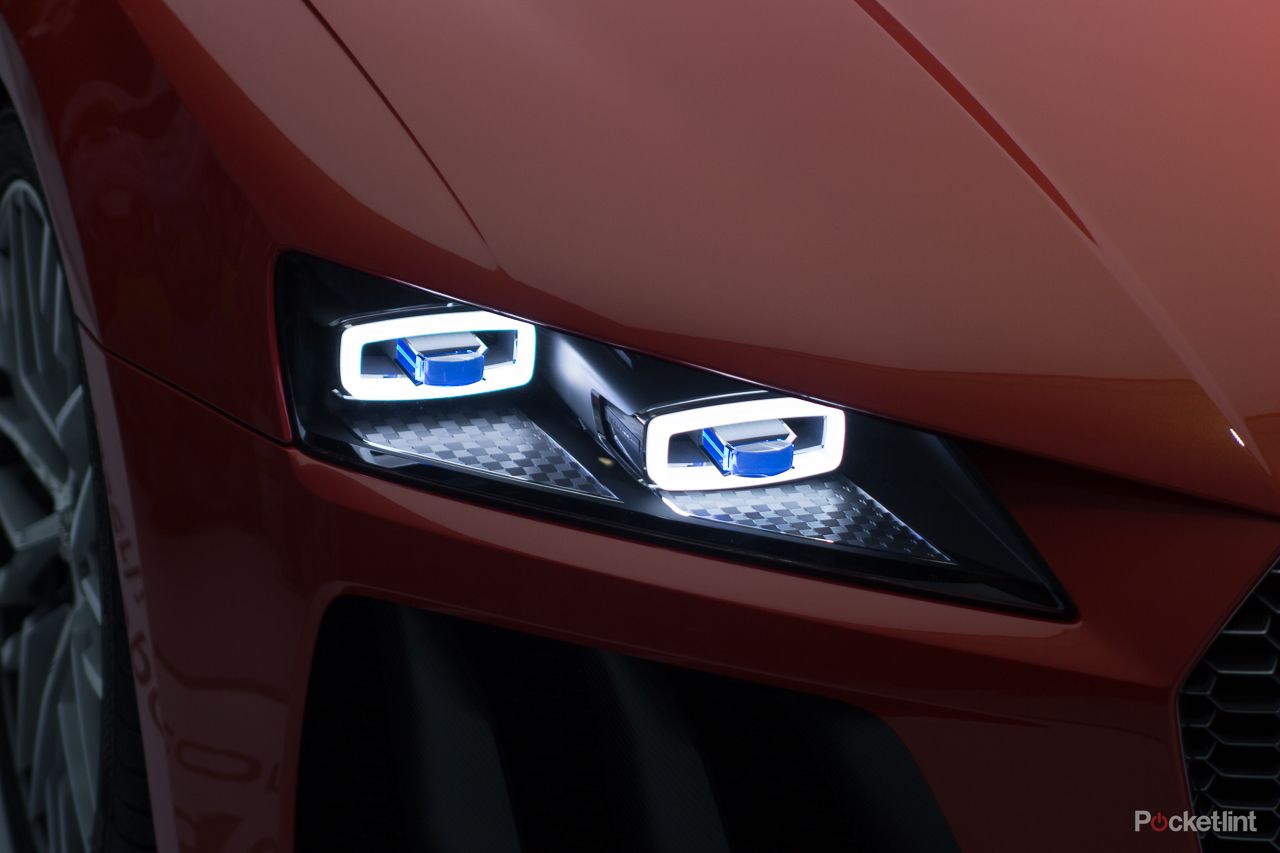 audi unveils stylish laser headlights at ces will come to production cars image 2