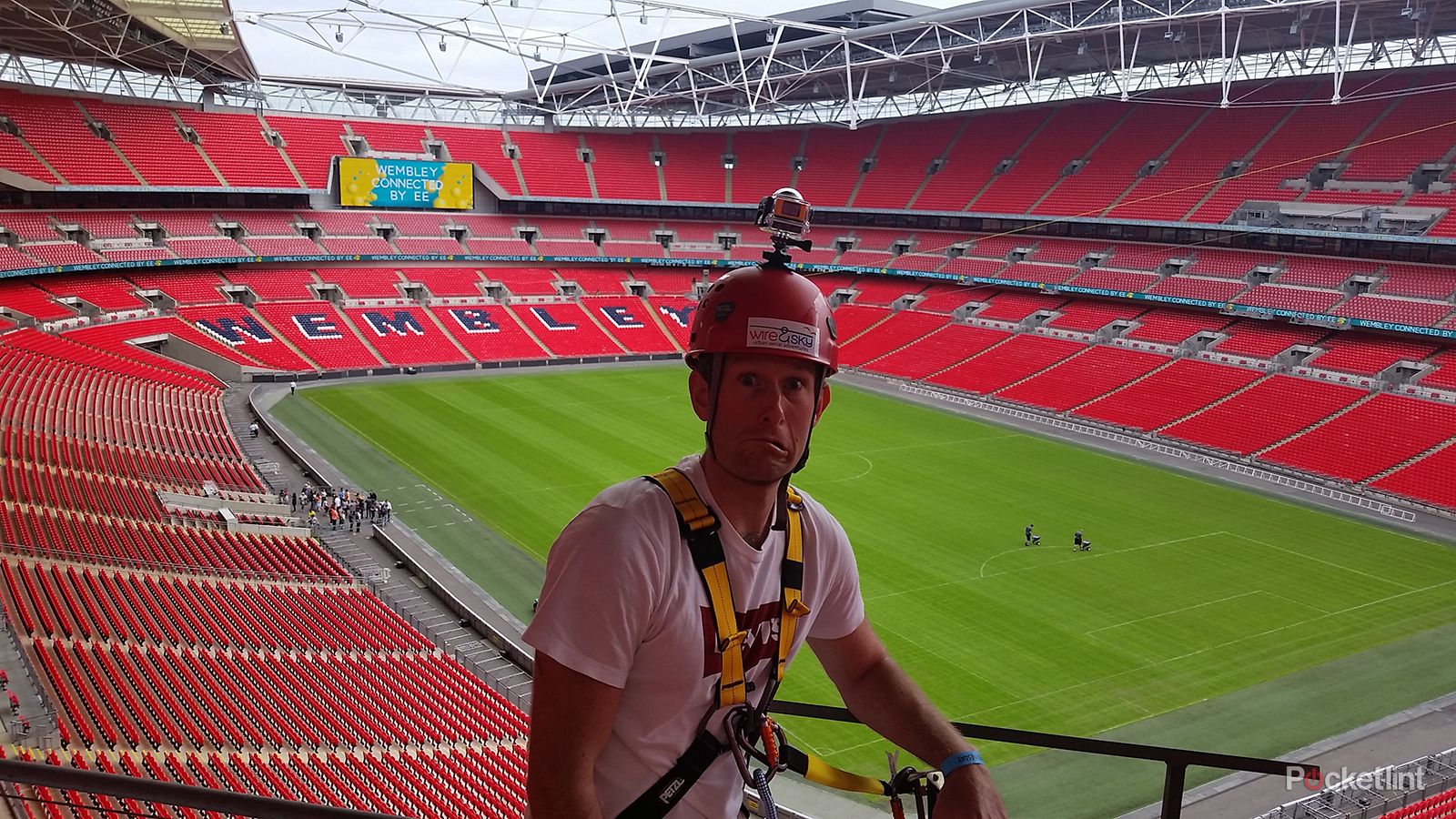 pocket lint extreme ziplining across wembley stadium image 1