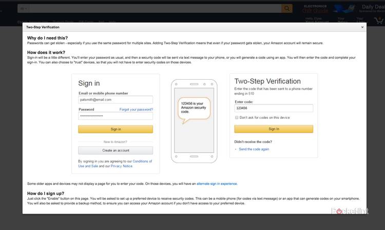 Amazon Direct Validation How to enable two-step verification on Amazon