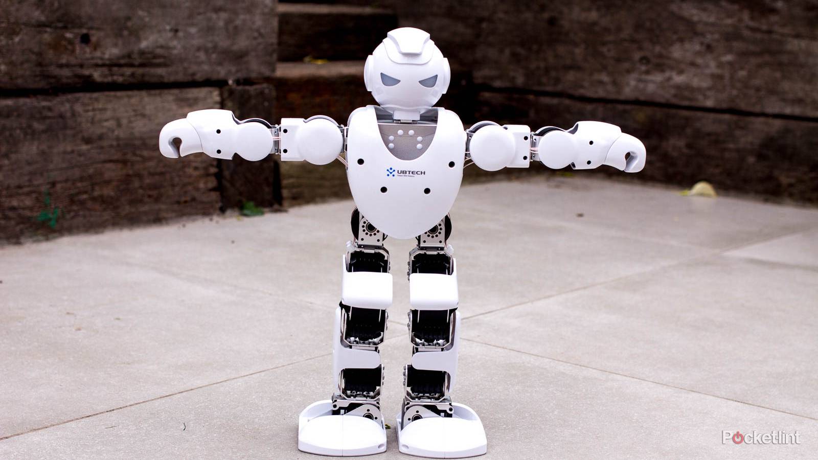 Ubtech Robot Dance Humanoid Robot Dancing At Robotic Show Stock Photo