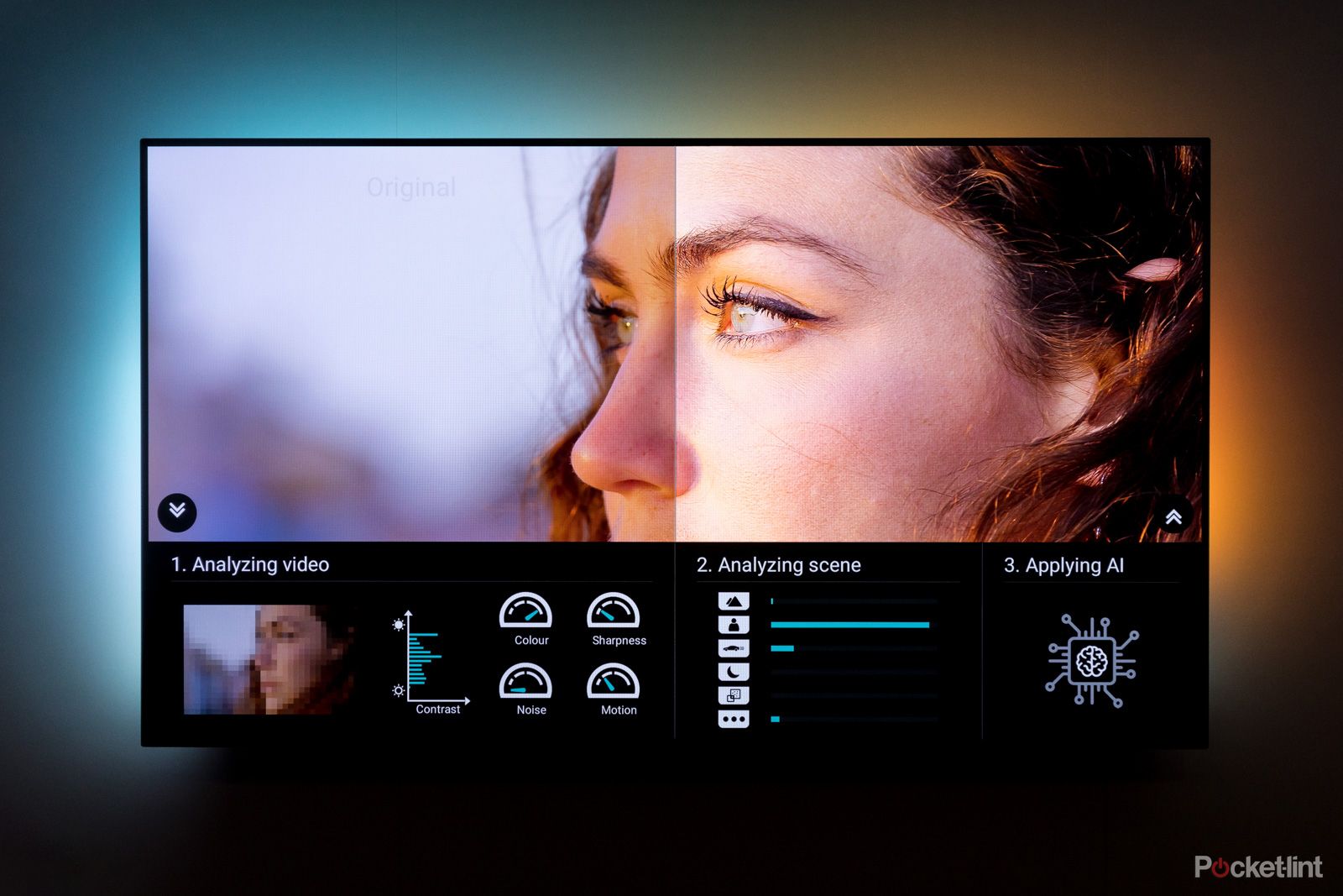 Philips OLED 855 initial review AI smarts join leading P5 processing image 7