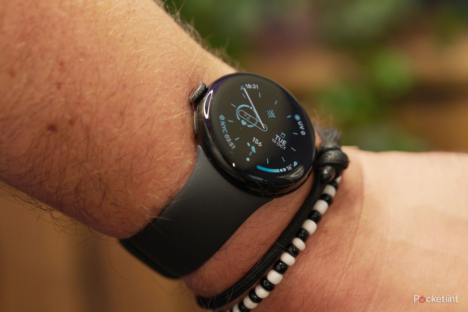 Pixel Watch 2 on wrist - angled