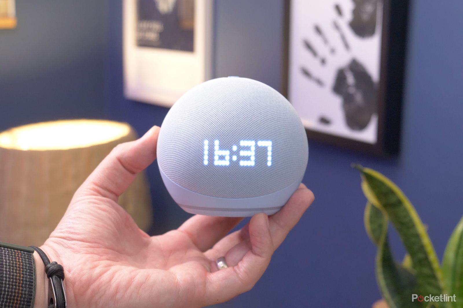 Echo dot with clock - in hand