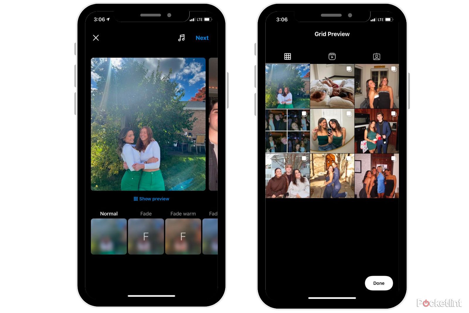 Instagram grid preview screenshot 