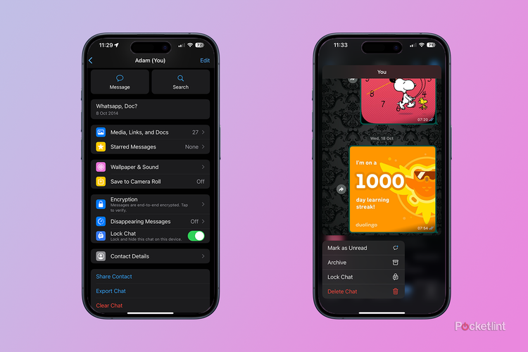 lock chats in whatsapp