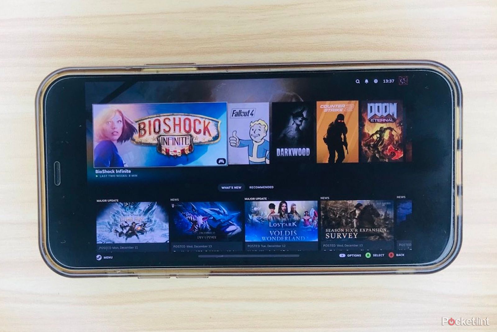 Steam Link app showing Big Picture Mode on iPhone