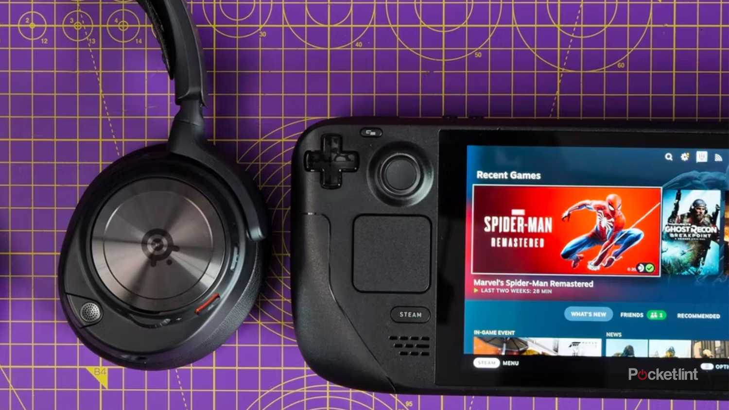 Steam Deck and Bluetooth headphones 