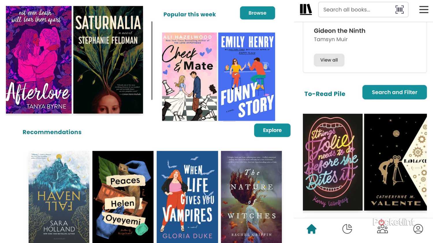 storygraph recommendation features