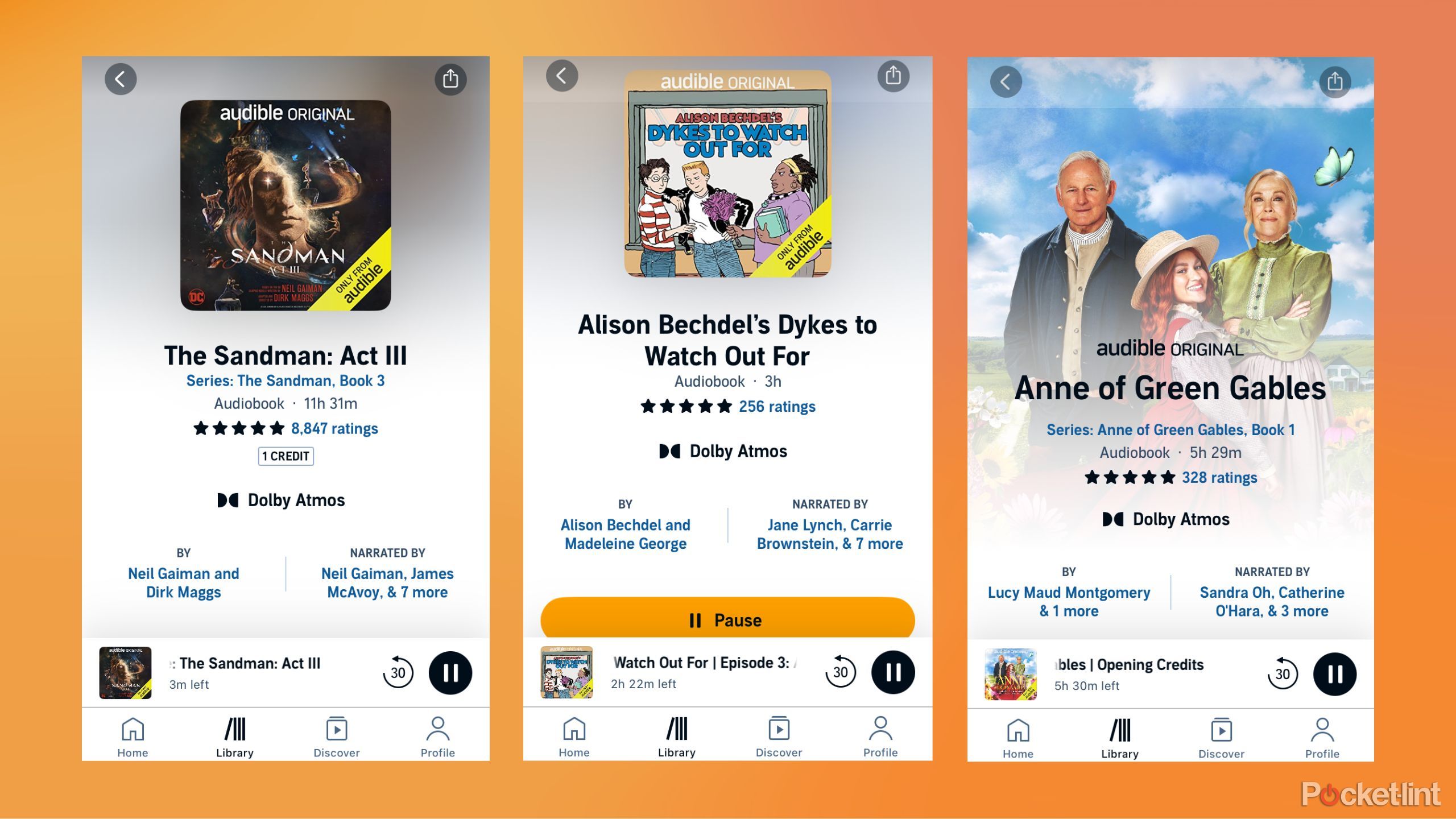 Dolby titles on Audible view