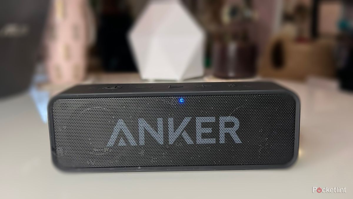 Anker Soundcore bluetooth speaker on table