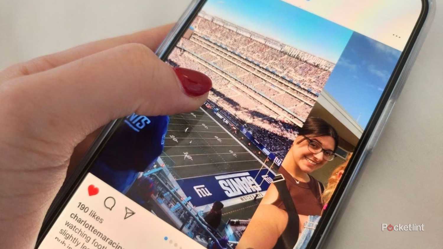 scrolling on Instagram