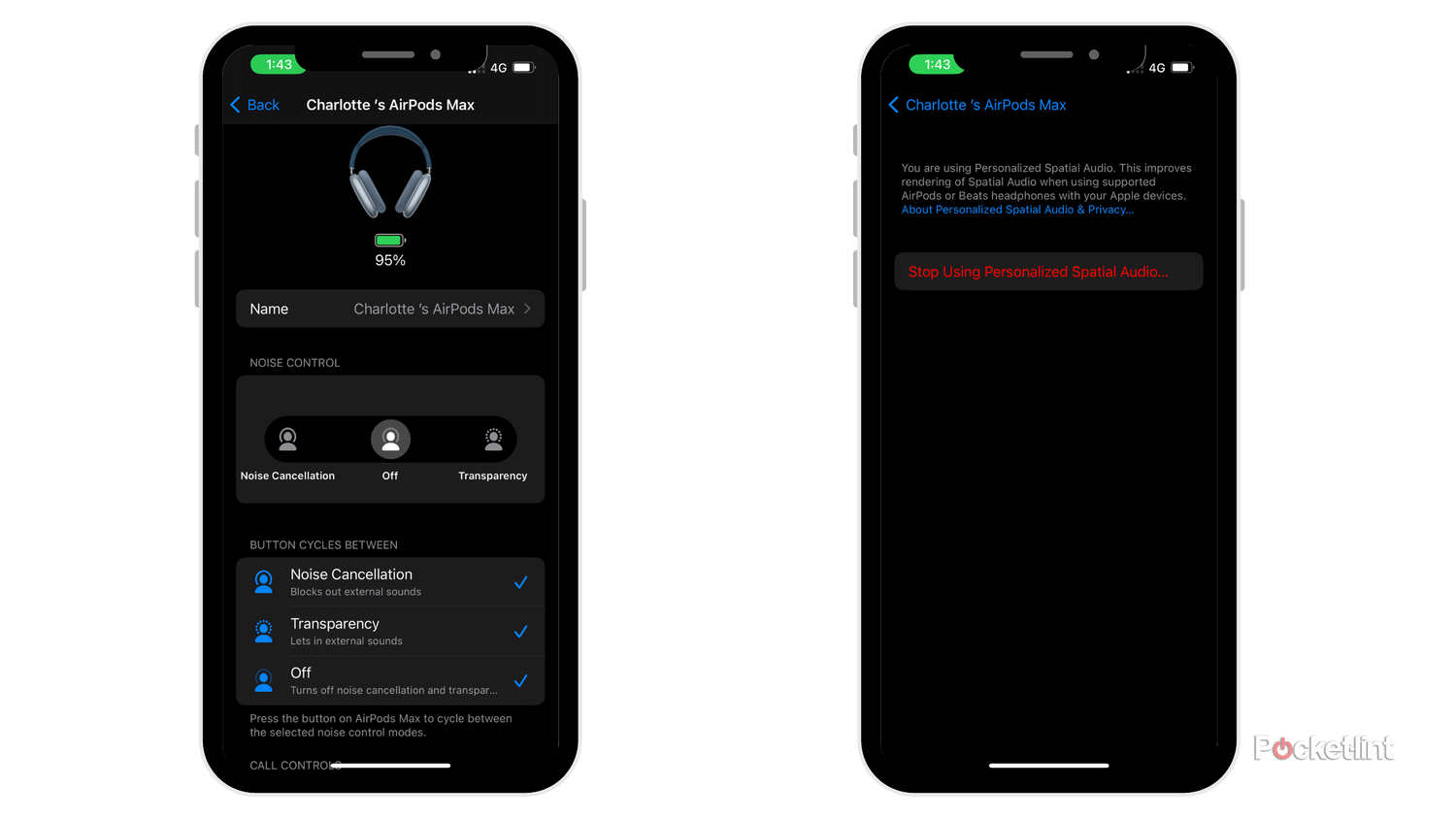 settings to automatically check on AirPods Max