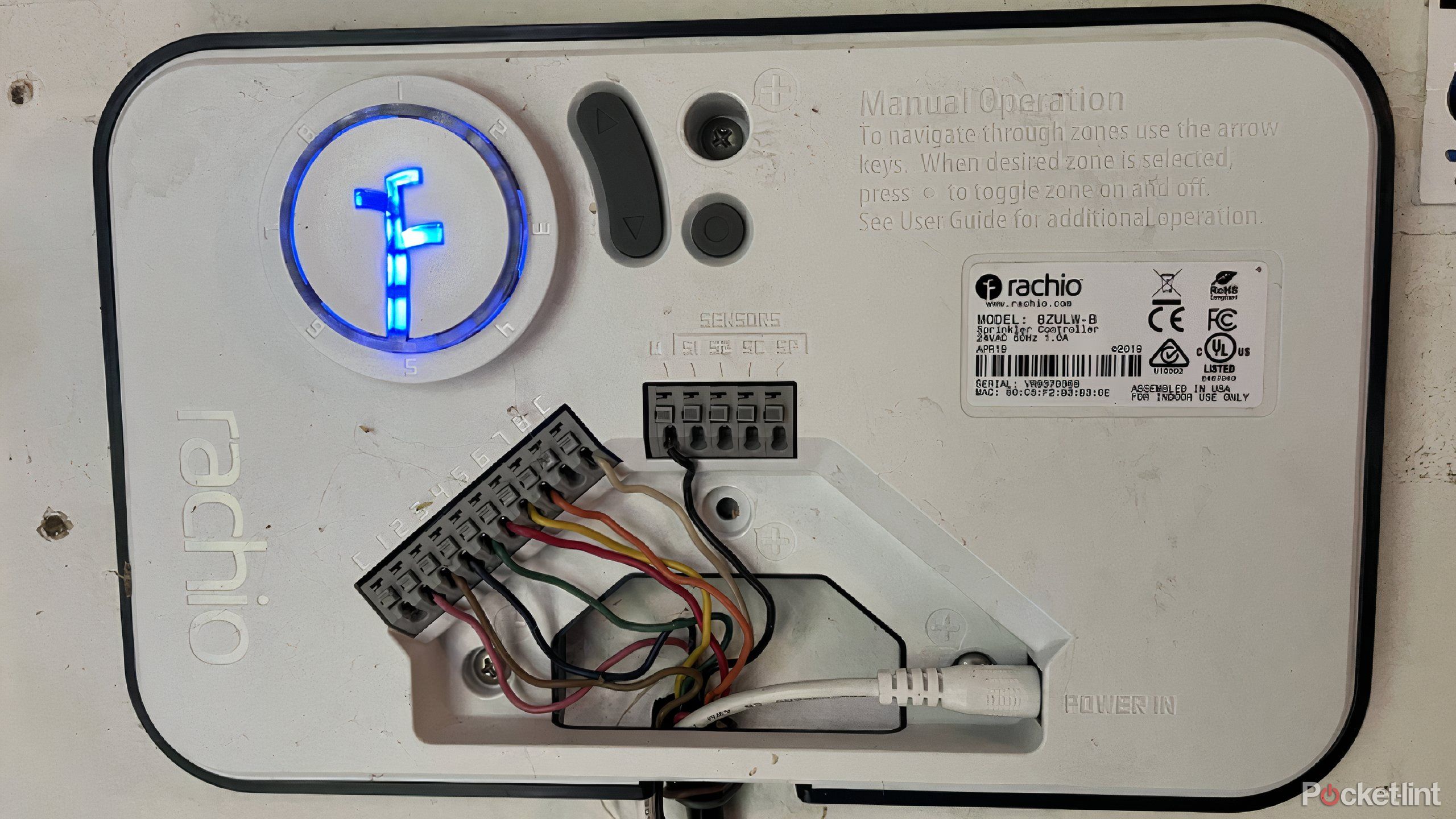 A Rachio Smart Sprinkler Controller with its case off