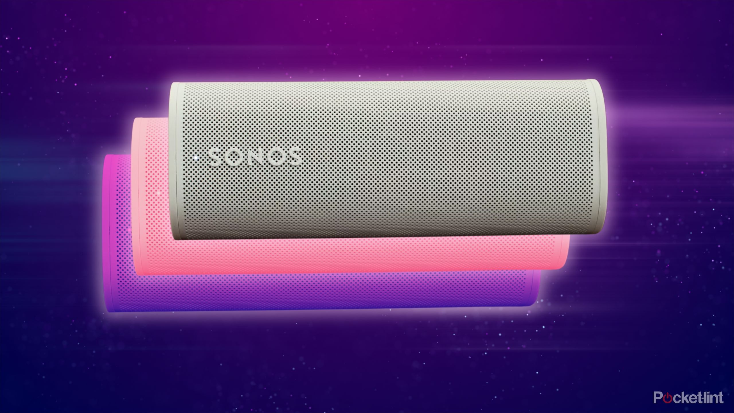 Sonos Roam 2 against a purple background