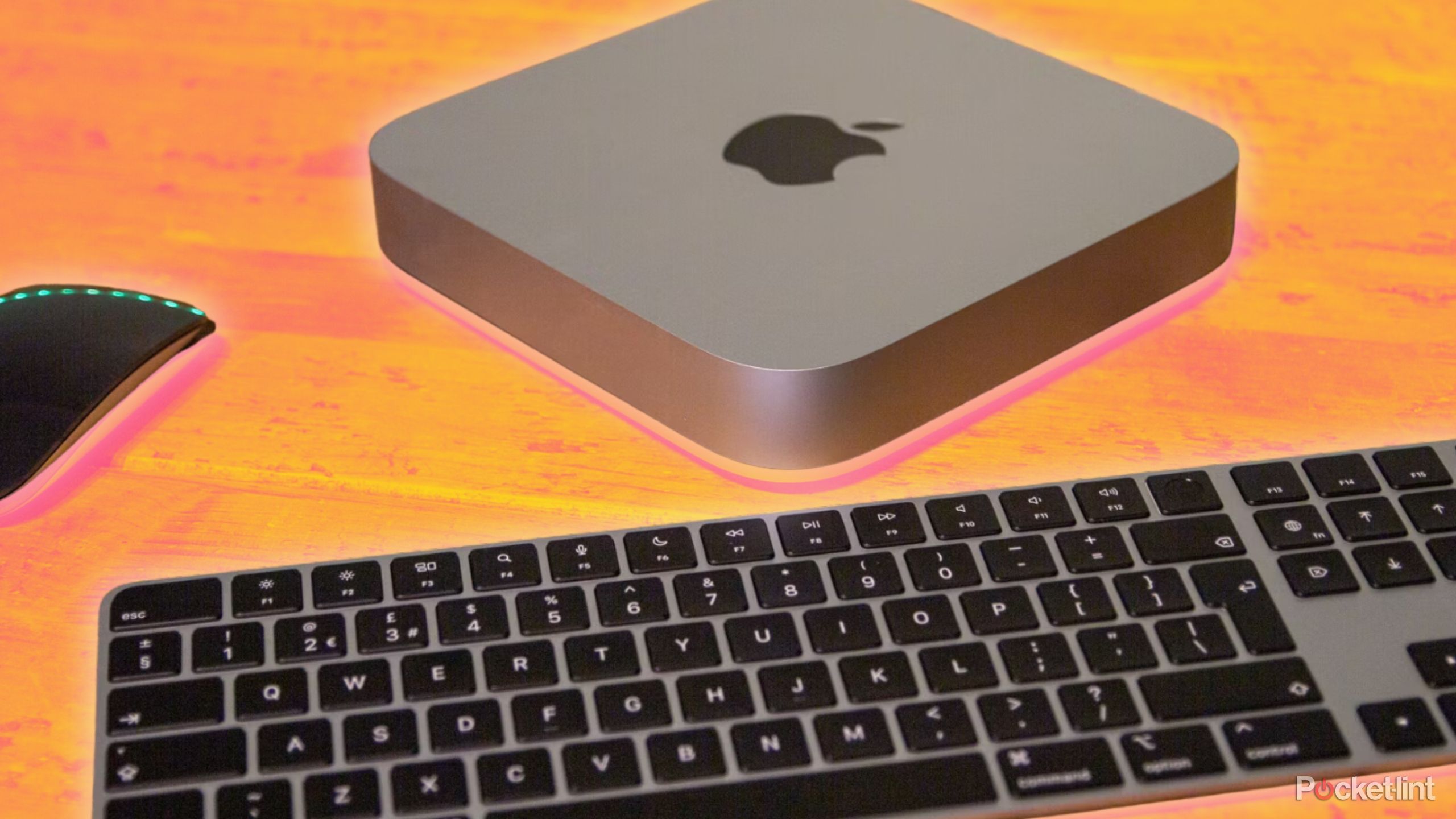 mac mini, keyboard, and mouse