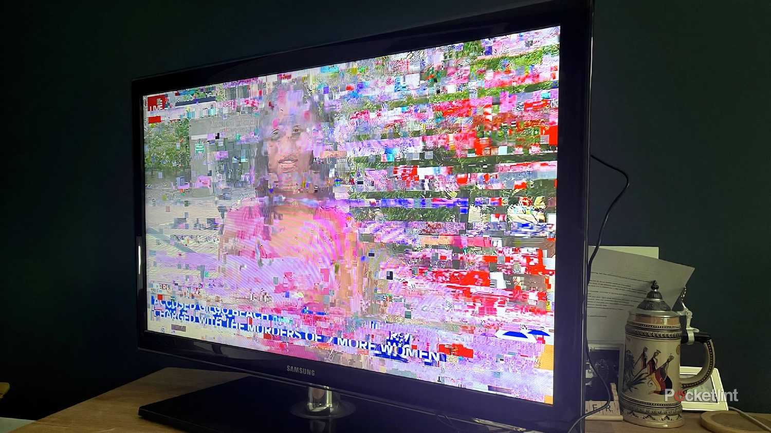 gesobyte TV antenna bringing in a staticky channel