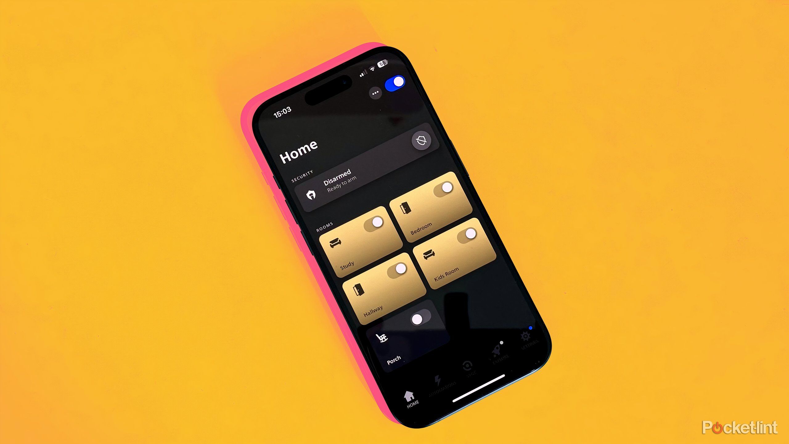 new hue app design on colorful background
