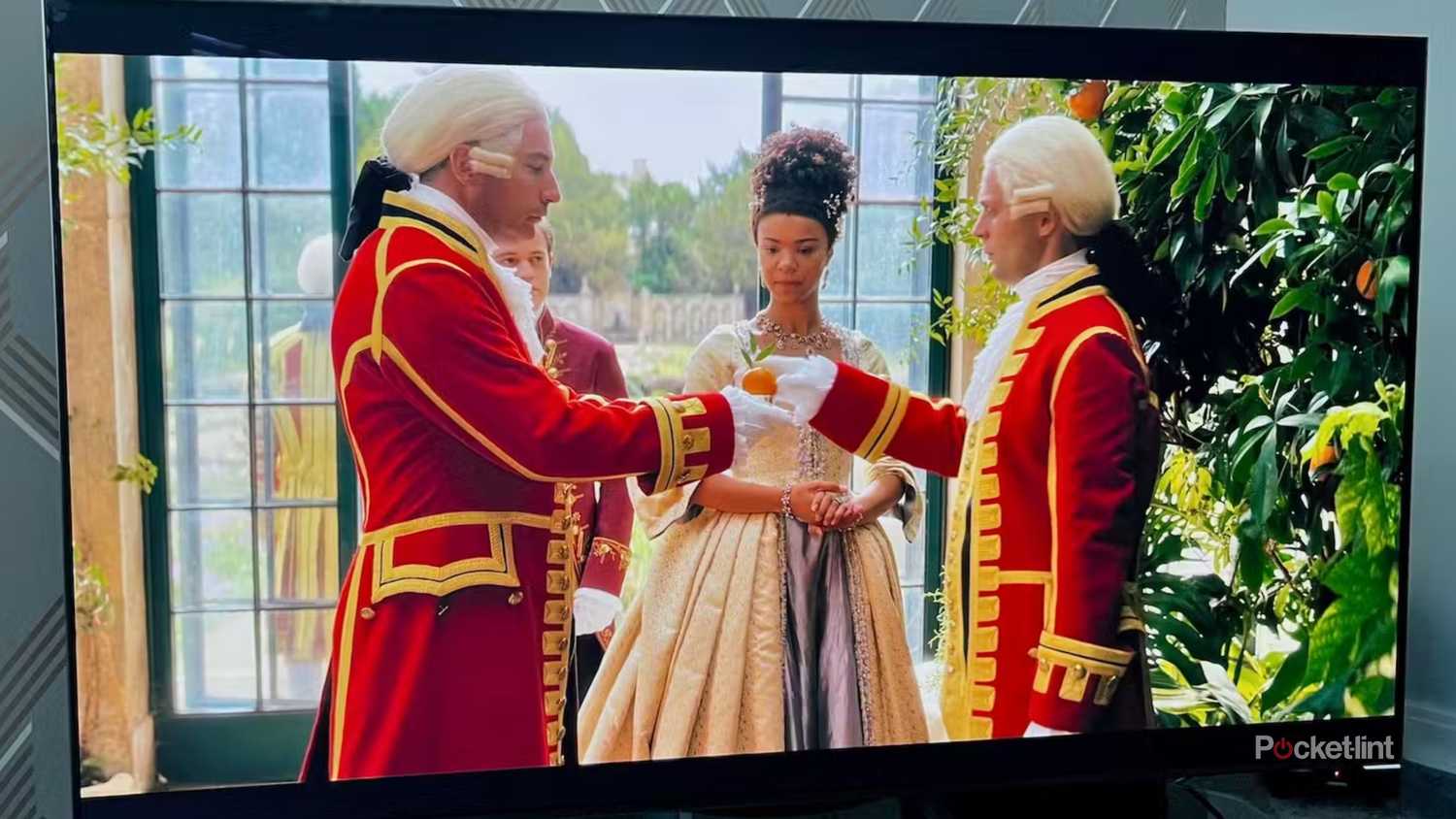 OLED TV showing Queen Charlotte.