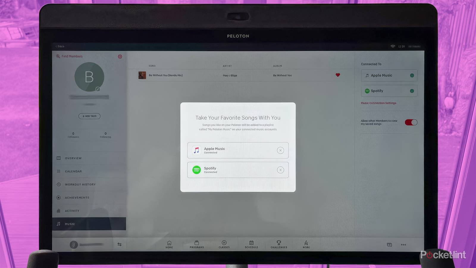 How to sync your favorite Peloton tracks with Apple Music or Spotify