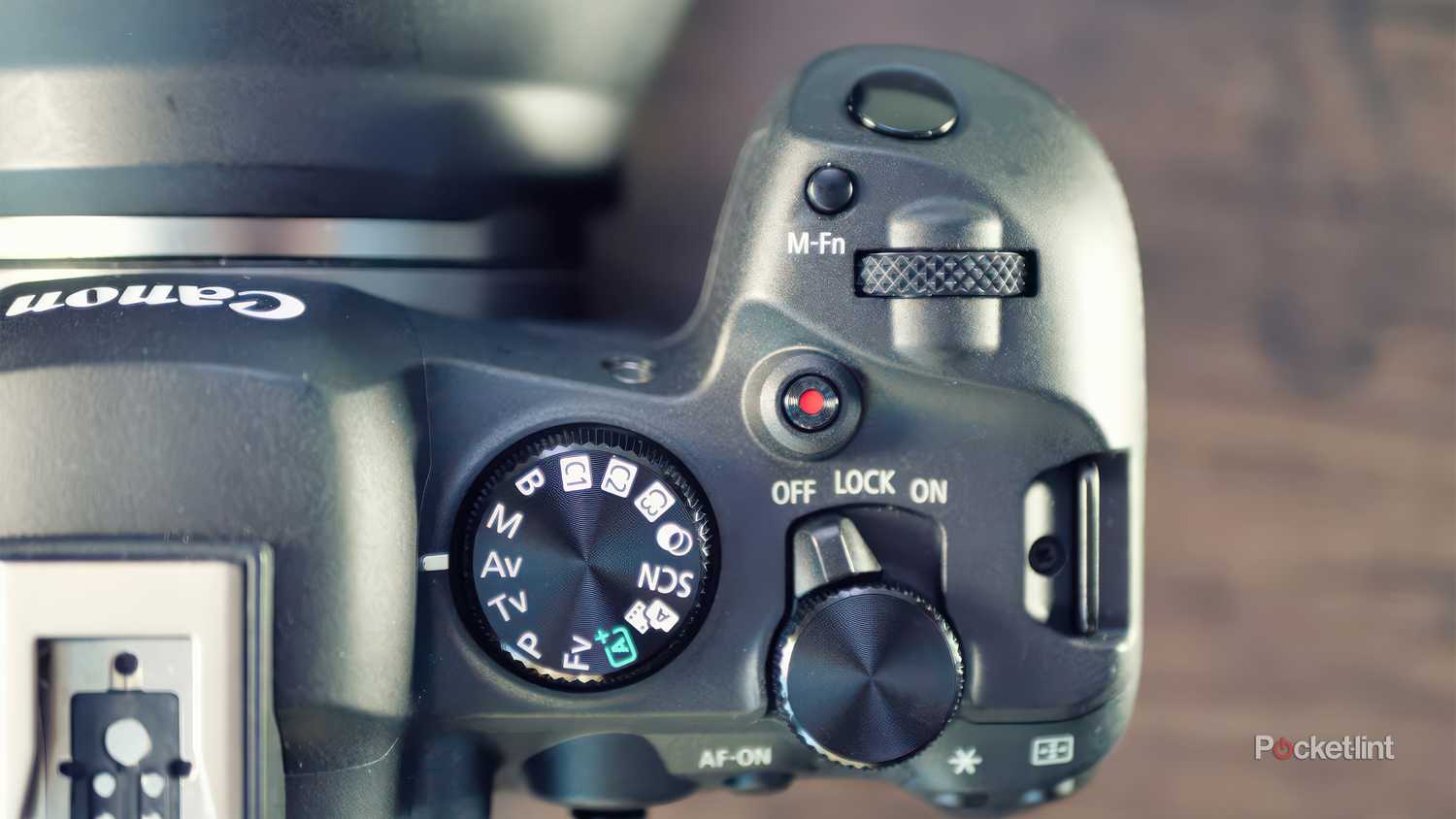 The top of the Canon EOS R6 Mark II.