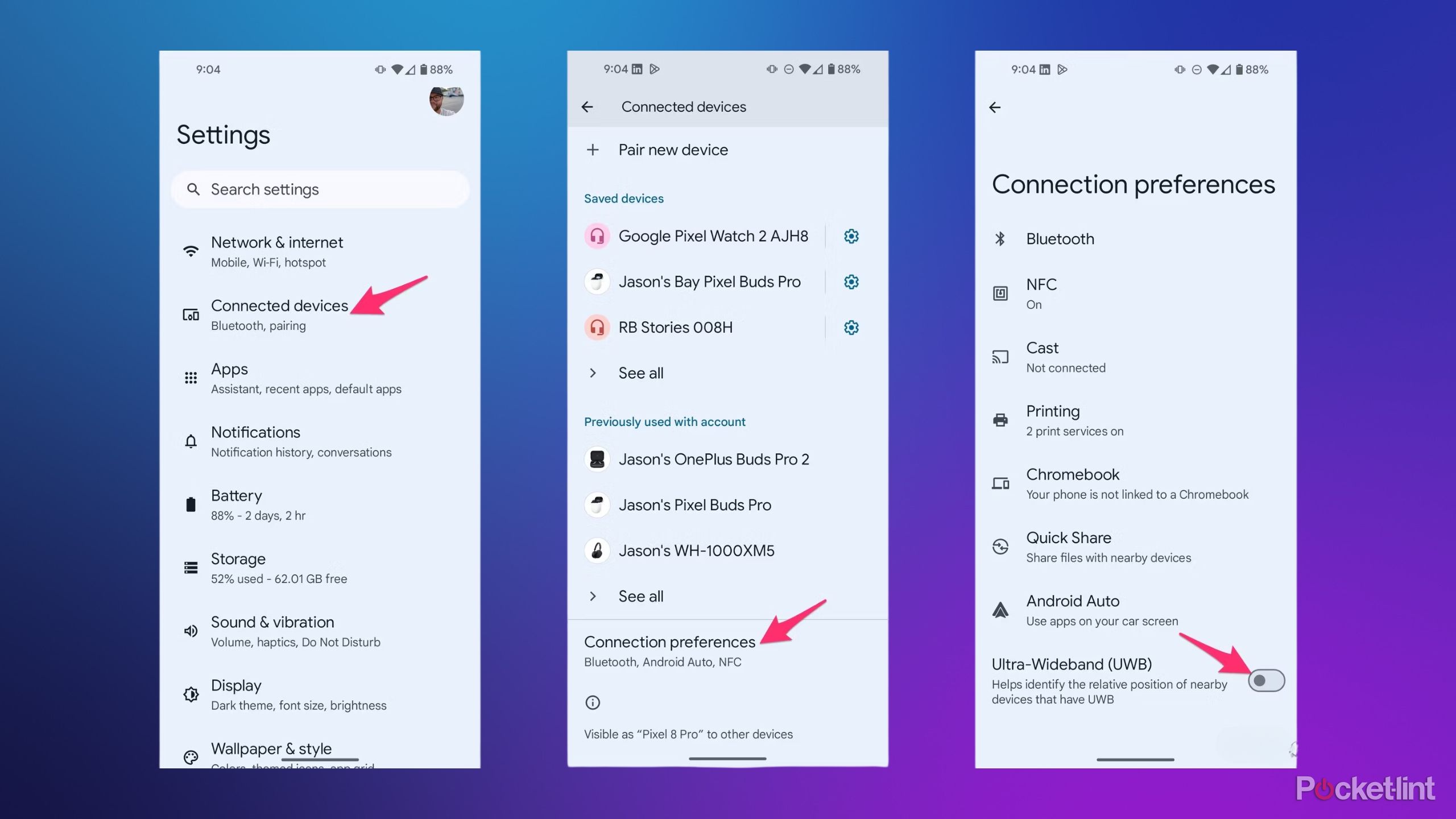 How to enable ultra-wideband on Android
