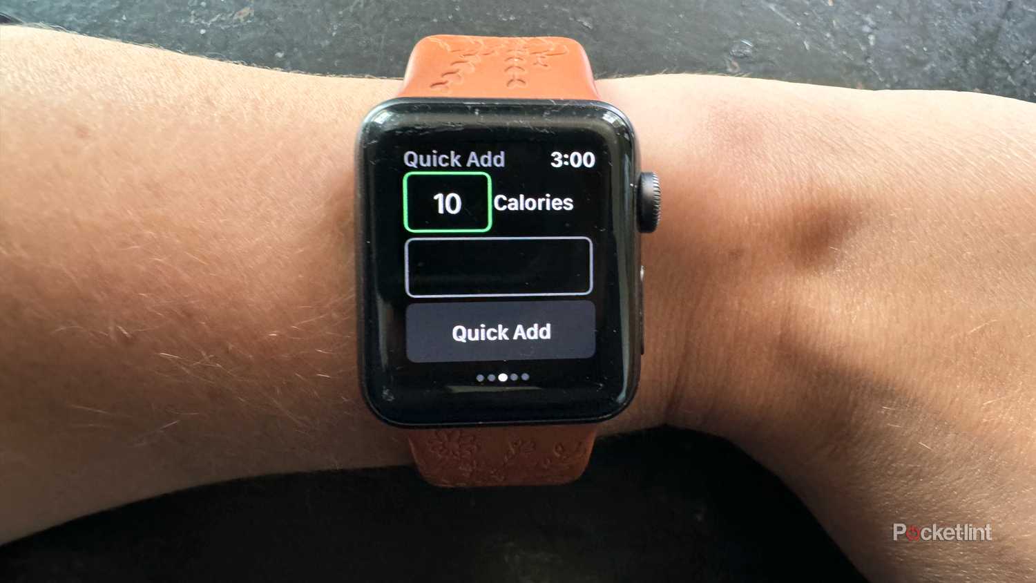 The MyFitnessPal companion app on an Apple Watch.