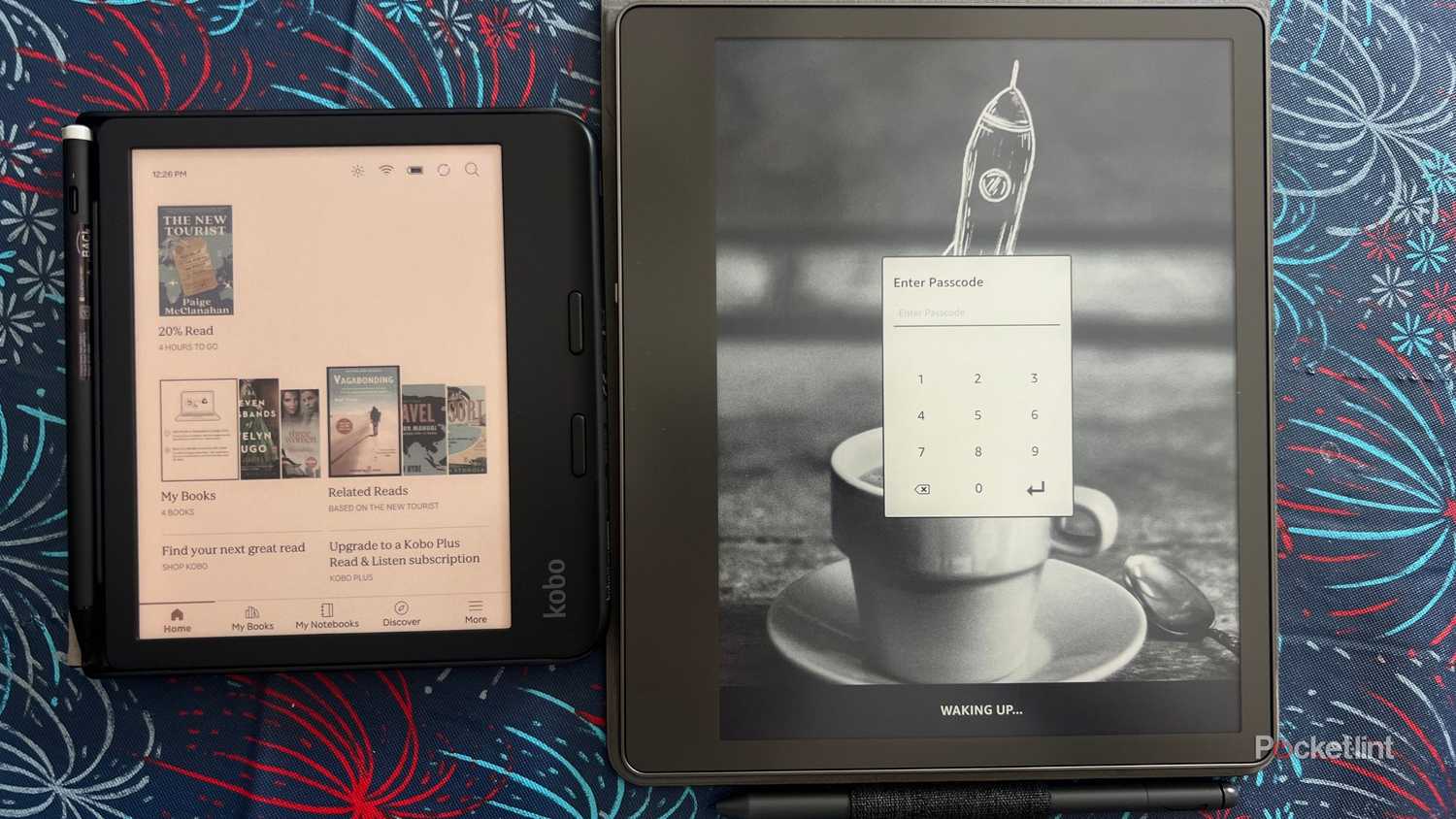kobo and kindle screen