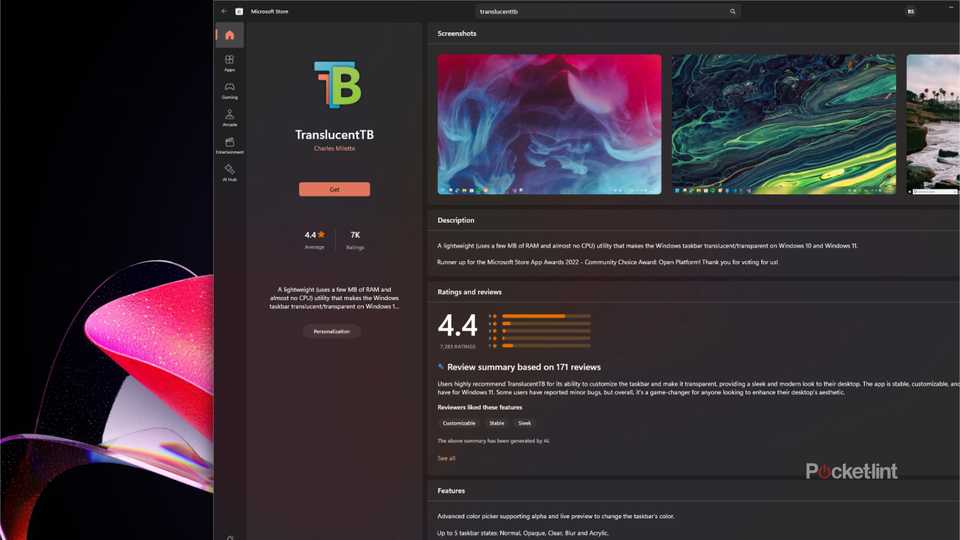 Here's how to make the taskbar transparent in Windows 11