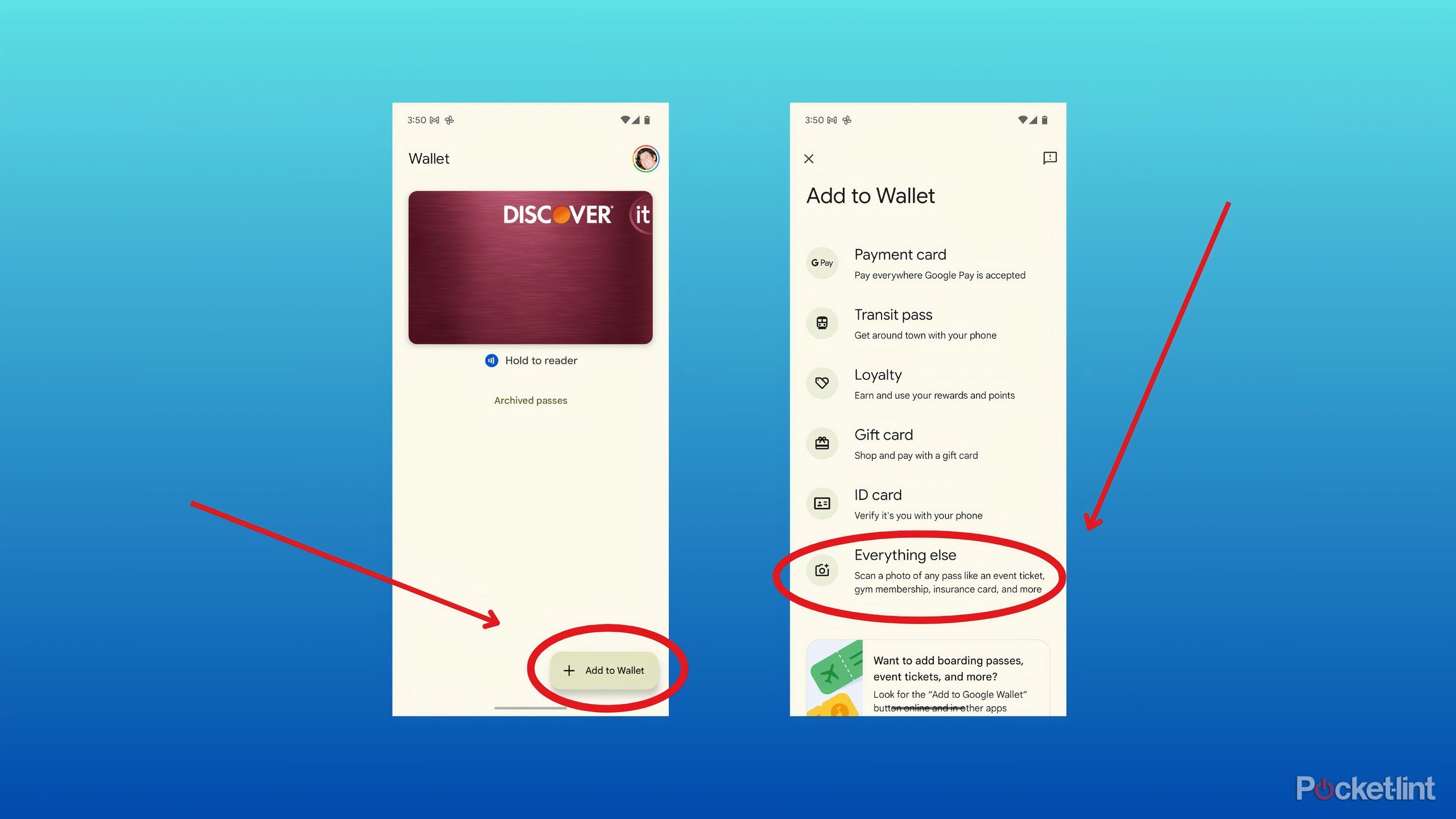 How to add physical IDs and passes to Google Wallet with a photo