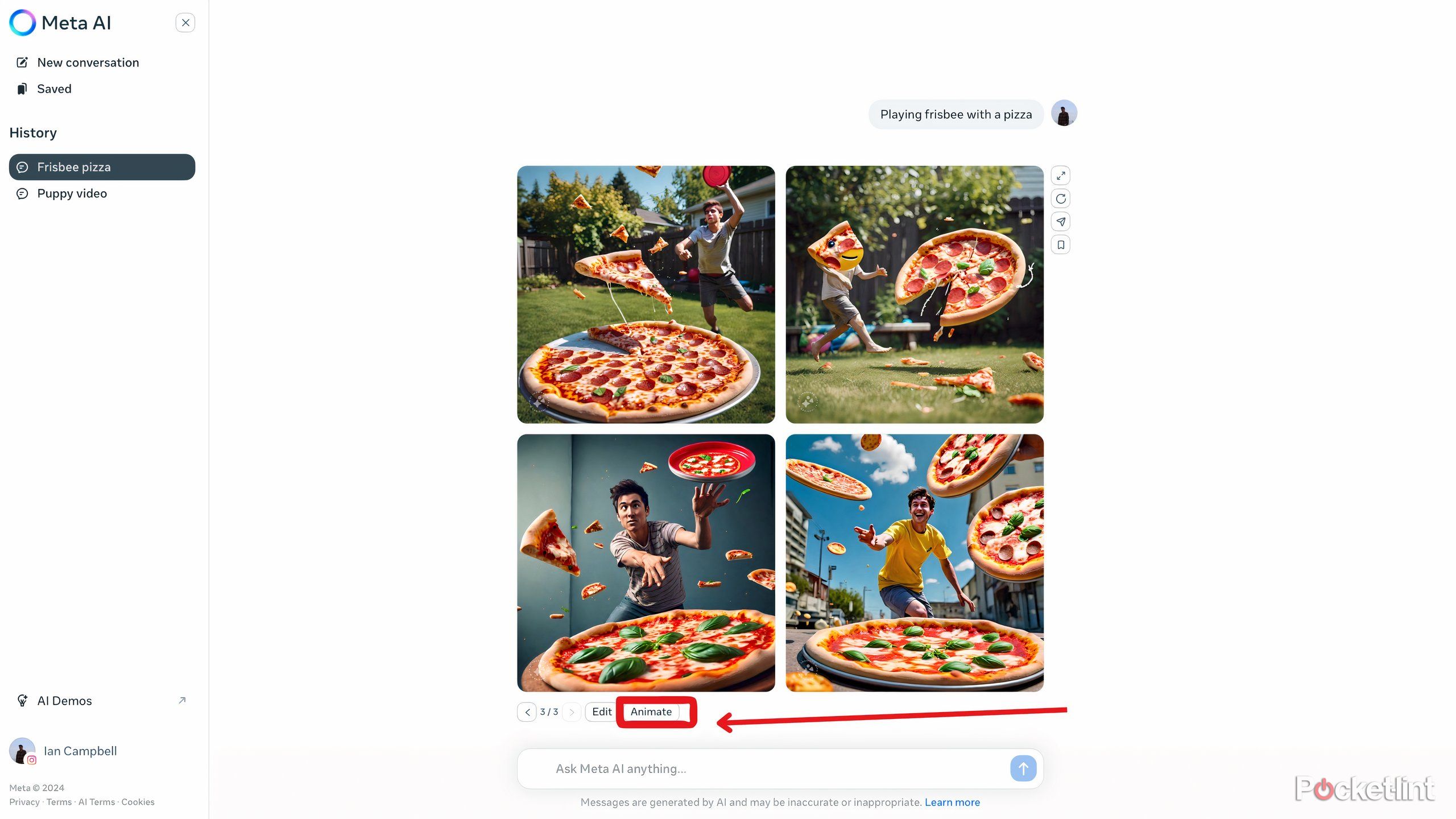 How to create a video with Meta AI