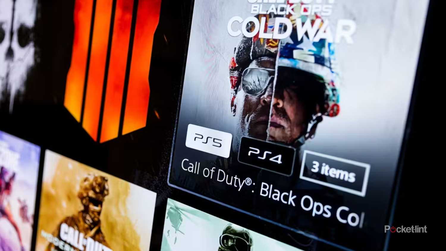 PS5의 Call of Duty Black Ops Cold War 게임 타일