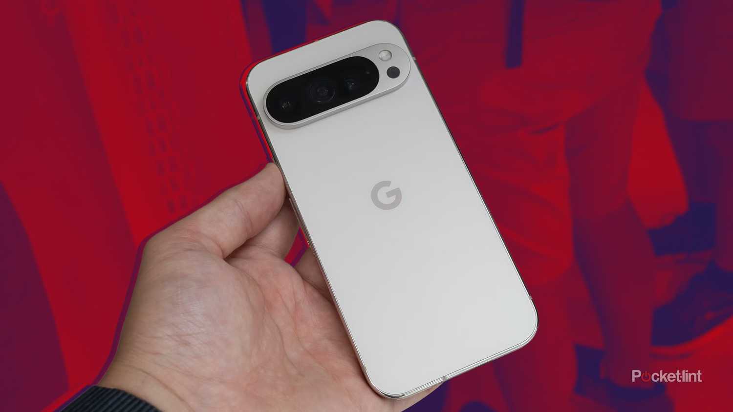 Google Pixel 9 Pro on colored background