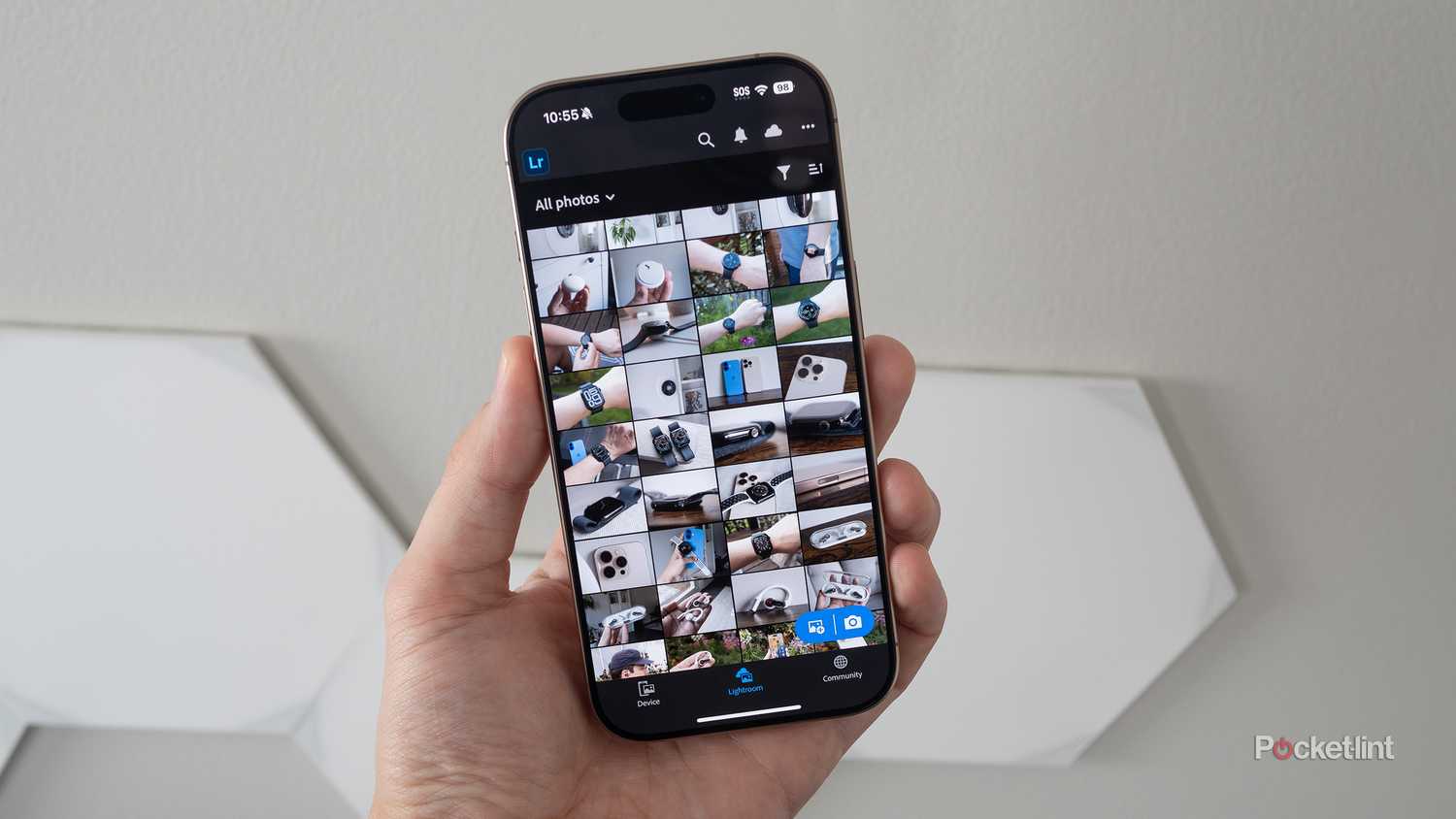 The iPhone 16 Pro's Lightroom CC app 
