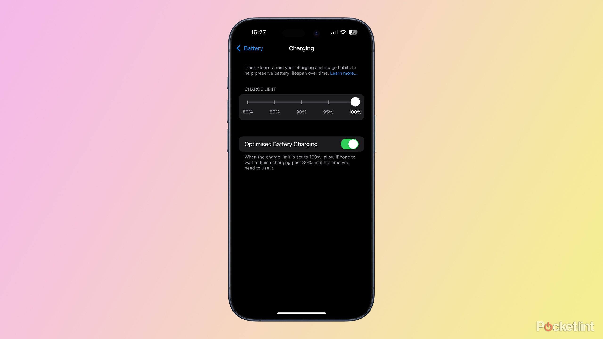 How to set a Charge Limit in iOS 18