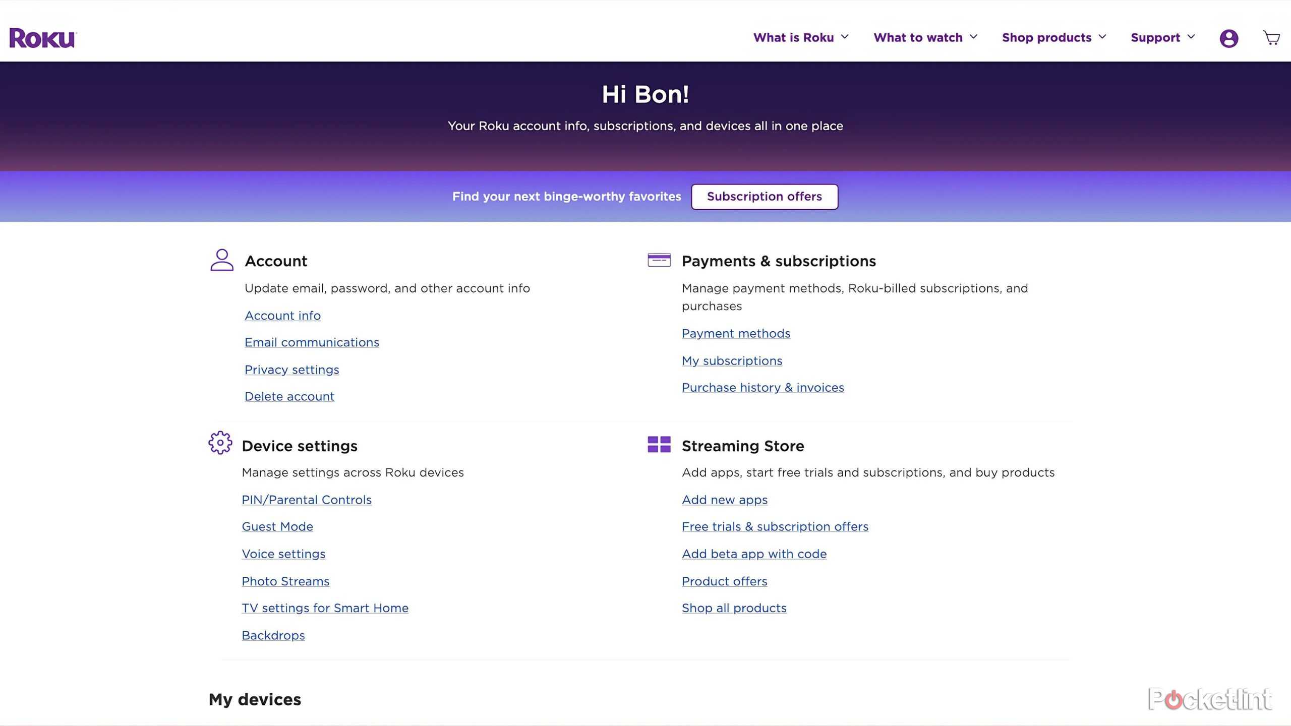 Access Settings On Roku How to access and manage your Roku account