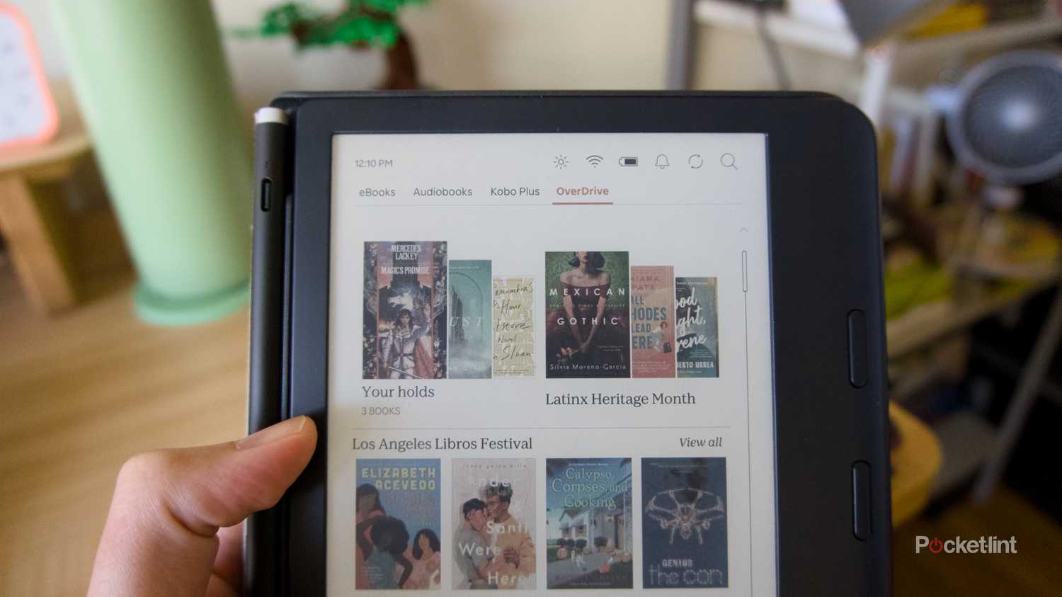 A Kobo Libra Colour displaying the OverDrive section of its store.