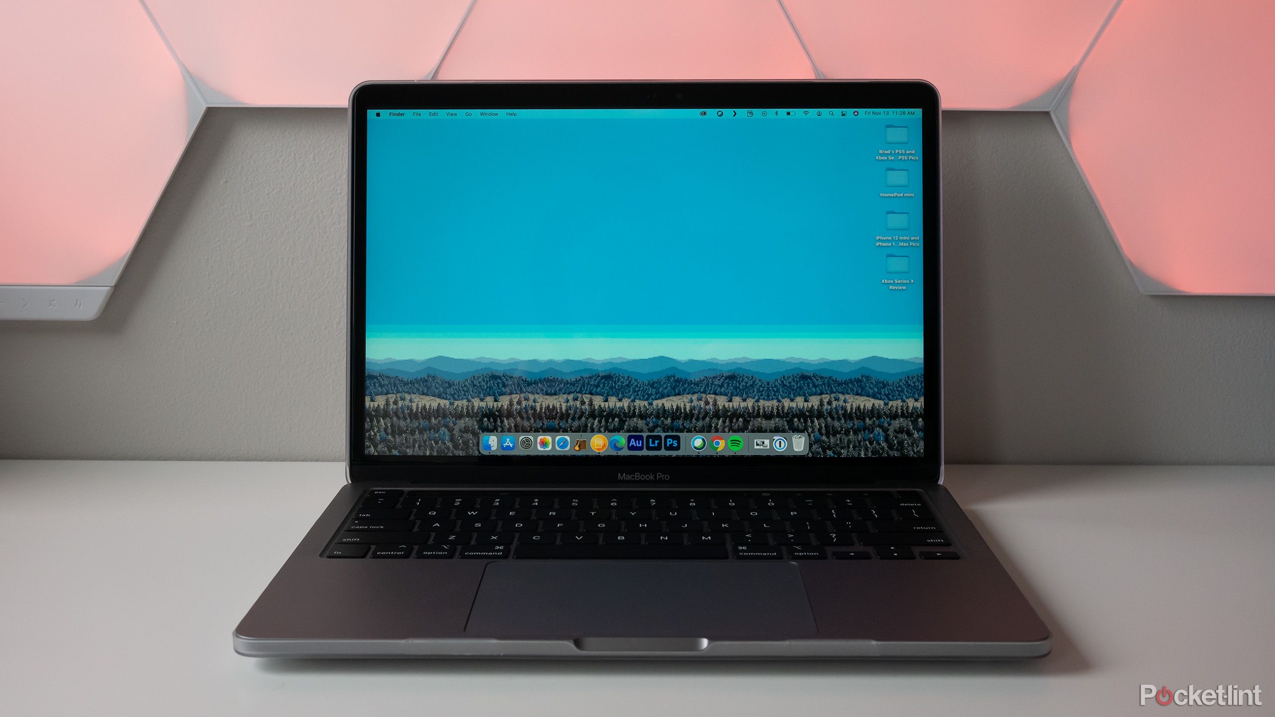 Apple's MacBook Pro on a desk.