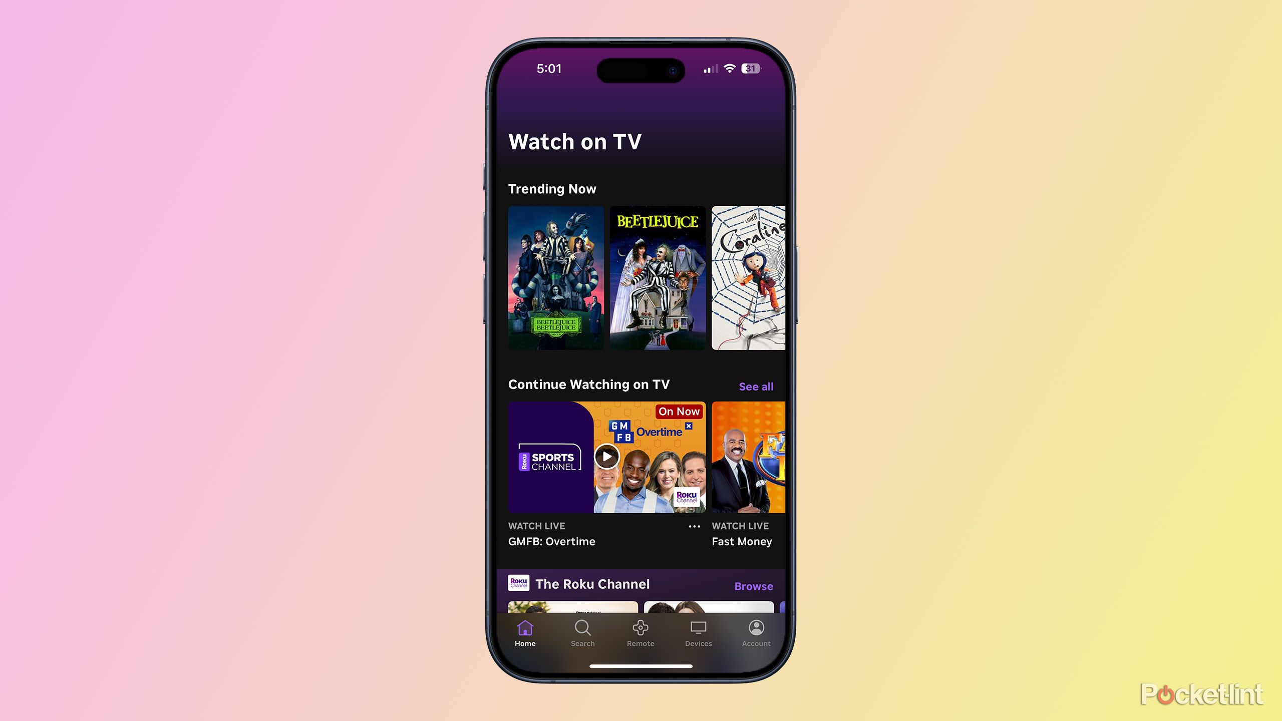 How do I use my Apple Watch to control my Roku?