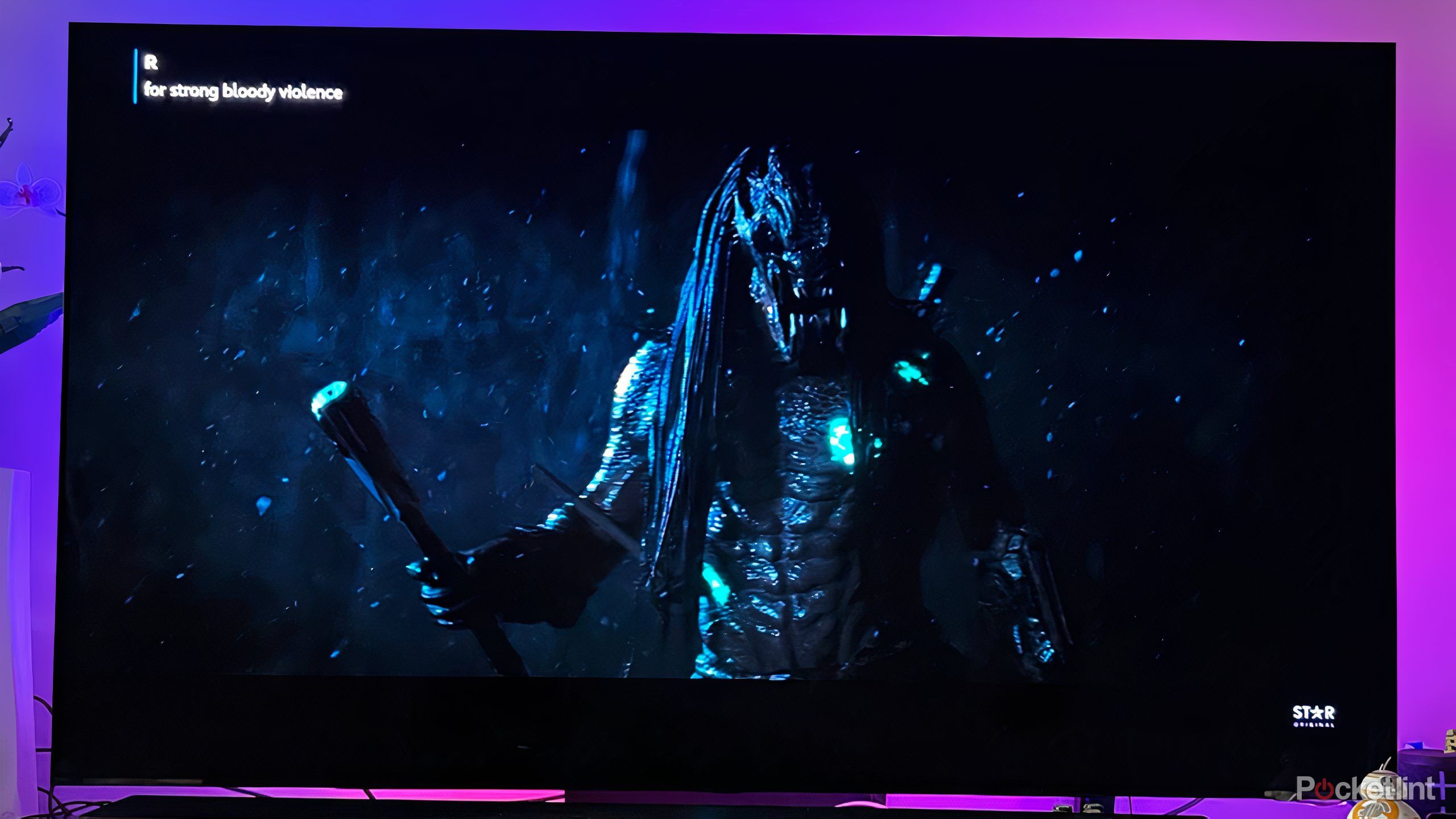 Screenshot of movie Prey on OLED TV