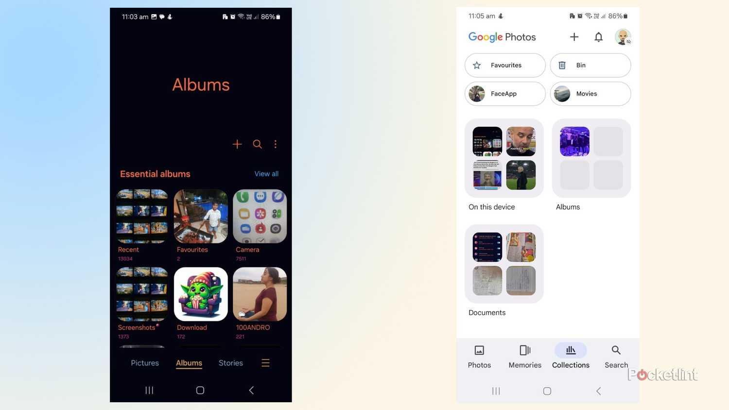Samsung Gallery vs Google Photos