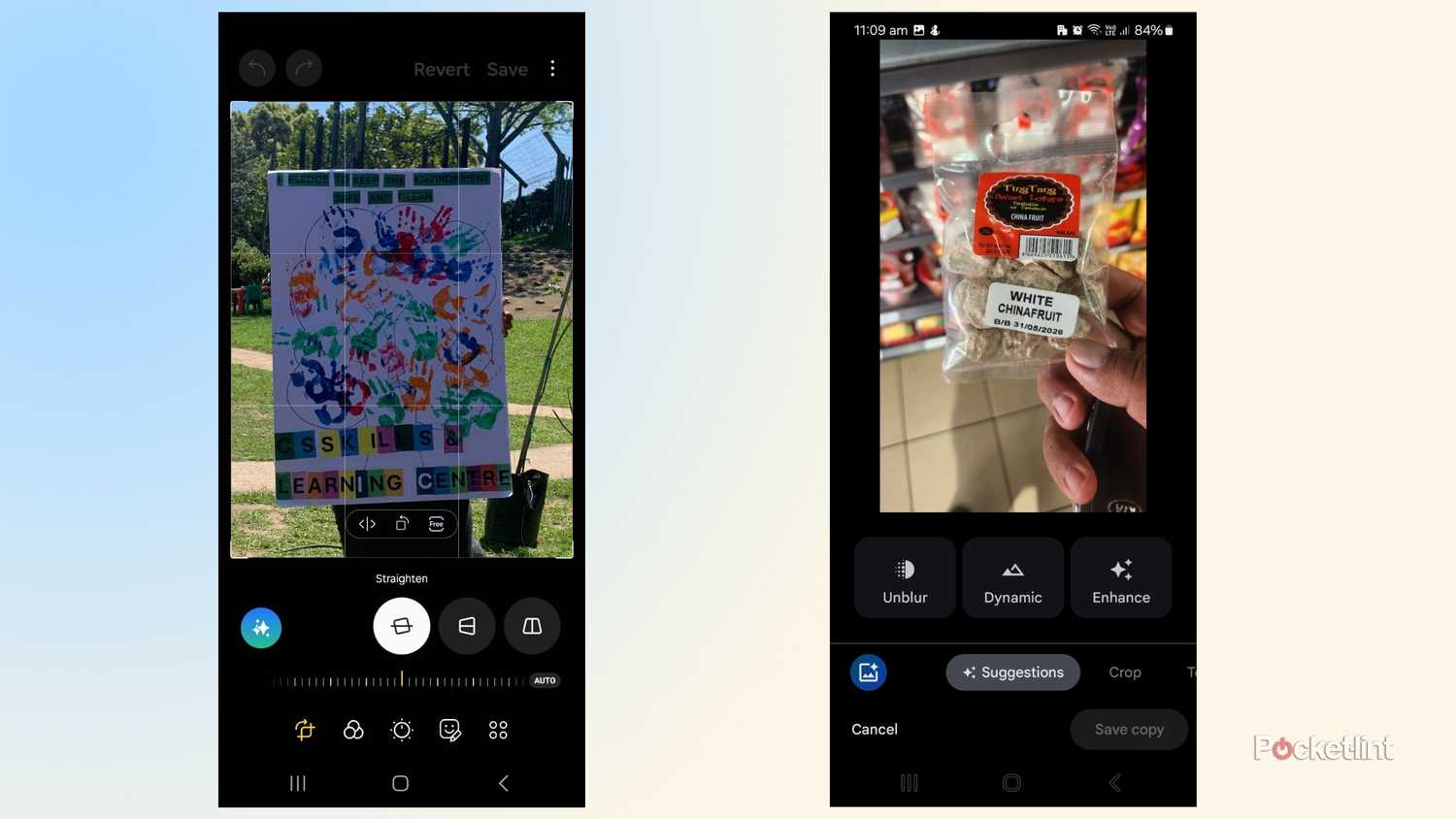 Google and Samsung editing tools.