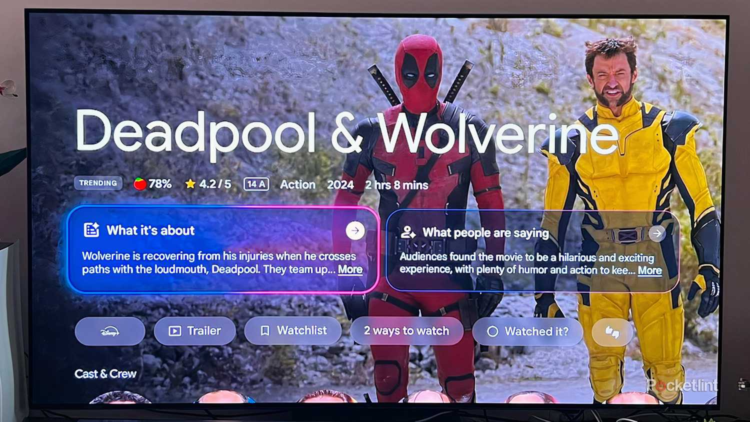 Google TV Streamer page for Deadpool & Wolverine