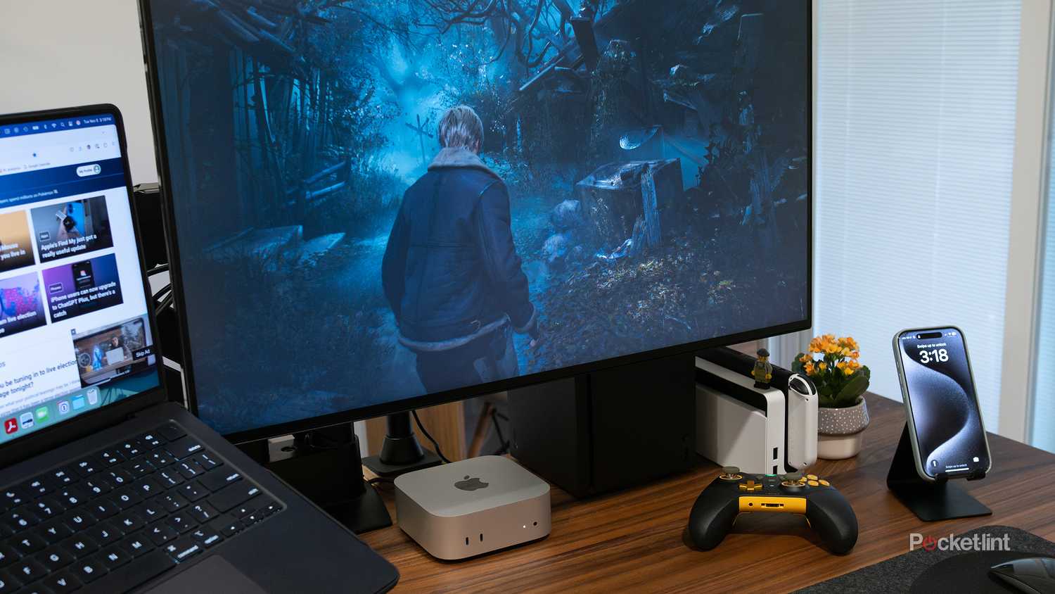 An M4 Mac mini running Resident Evil 4 Remake.