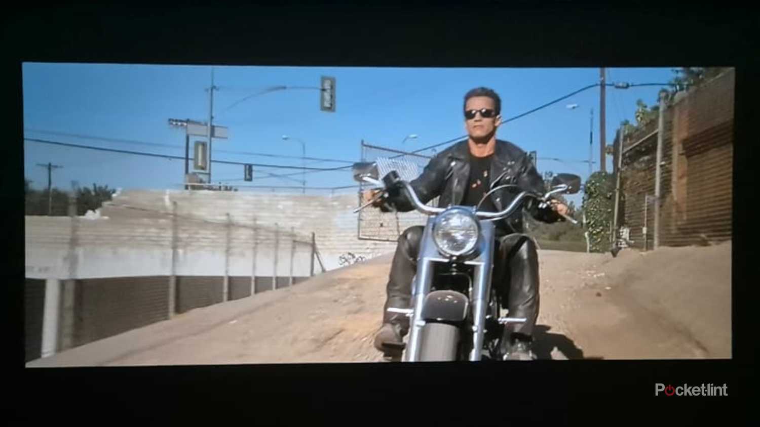 The T-800 riding a motorbike in Terminator 2: Judgment Day.