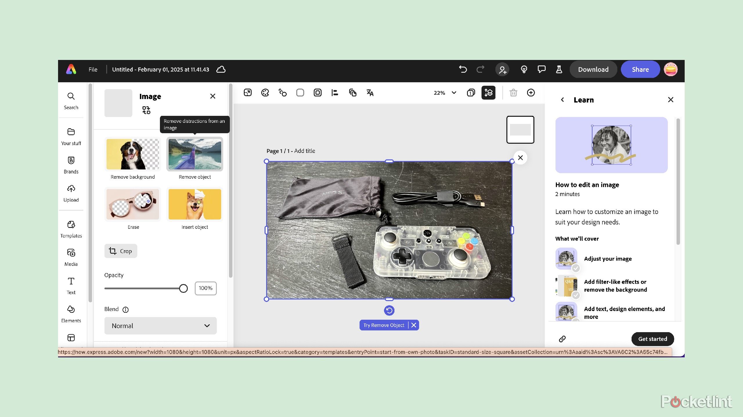 How to use generative AI fill in Adobe Express