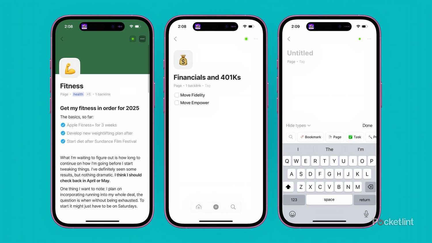 This phone app is like a locally-stored, encrypted Notion