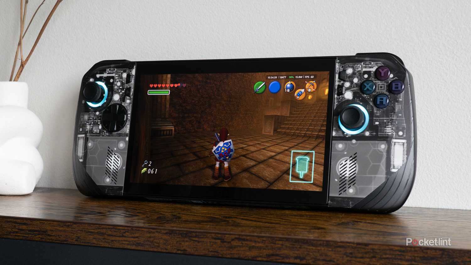 The Legend of Zelda Ocarina of Time running on the ROG Ally X 