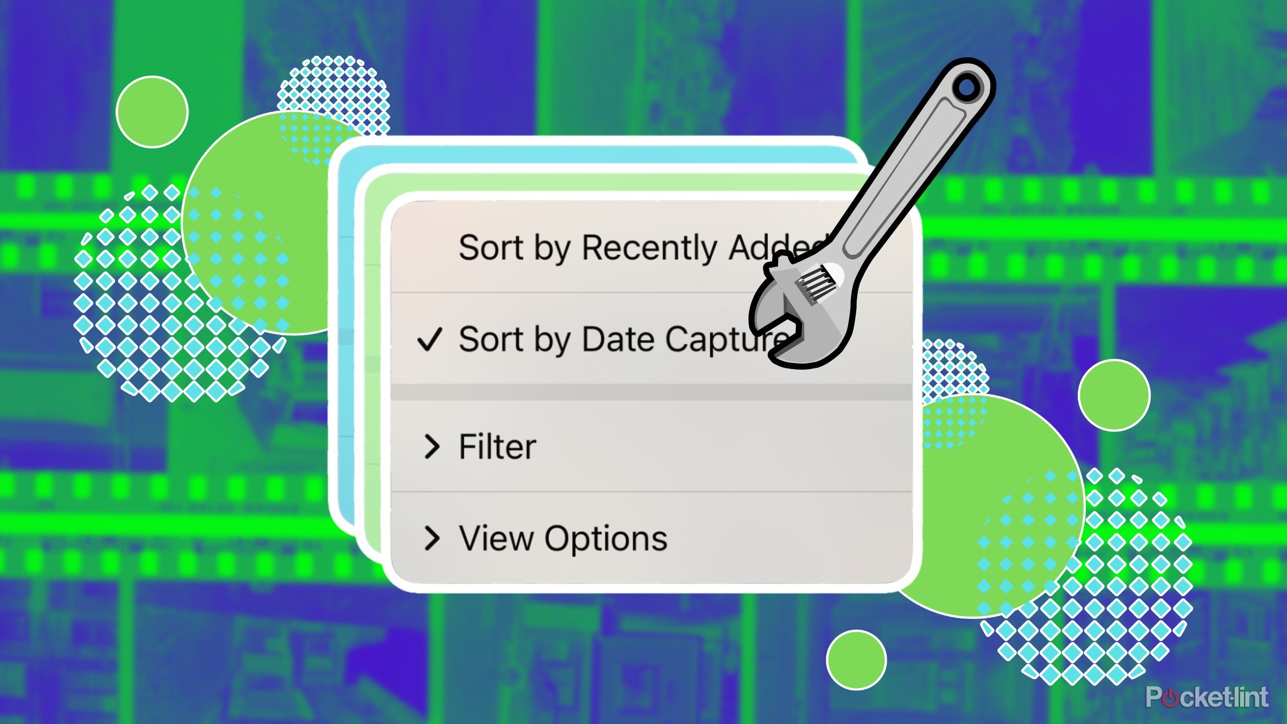 Sorting photos in iOS 18. 