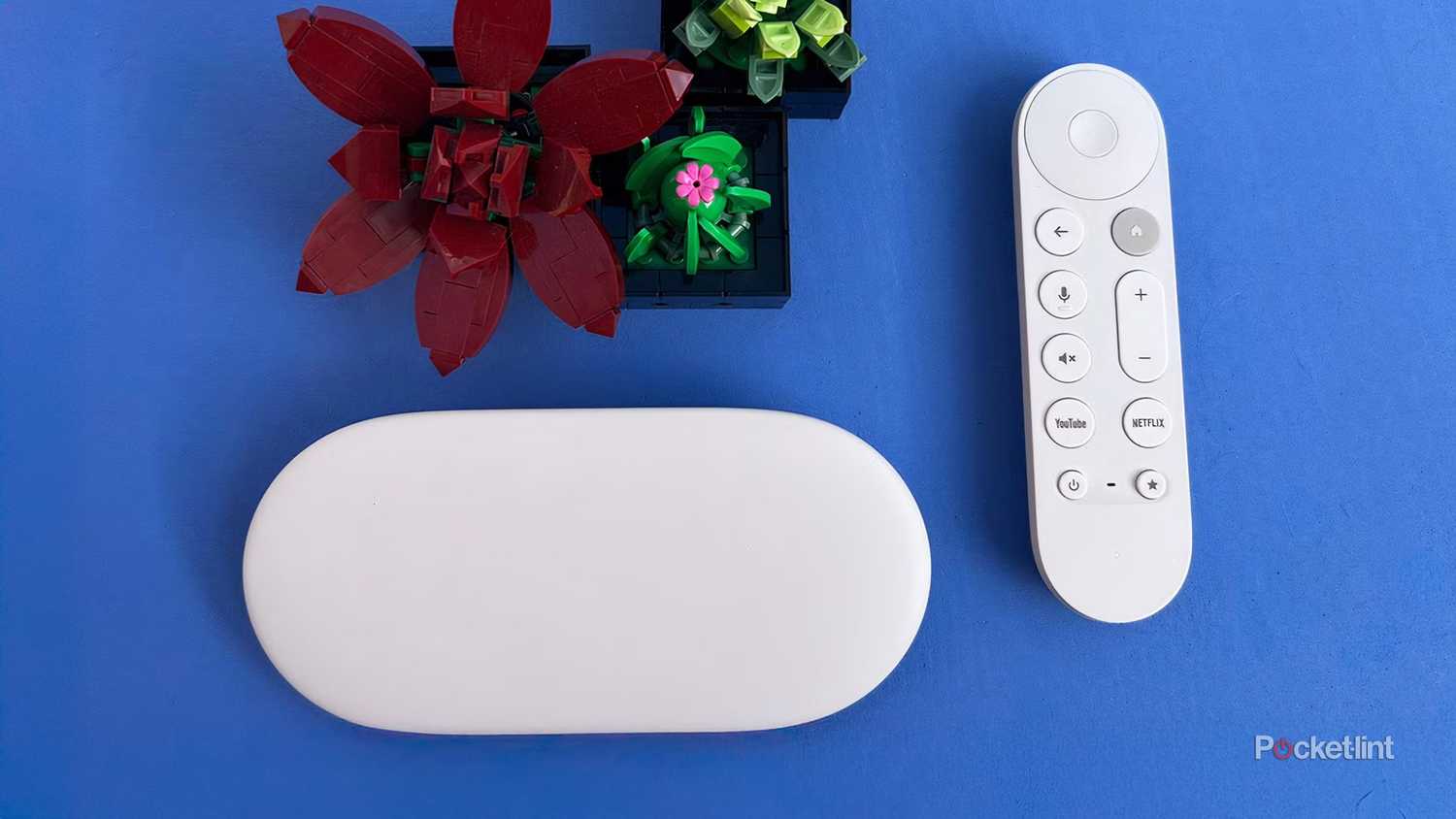 The Google TV Streamer remote and hub.
