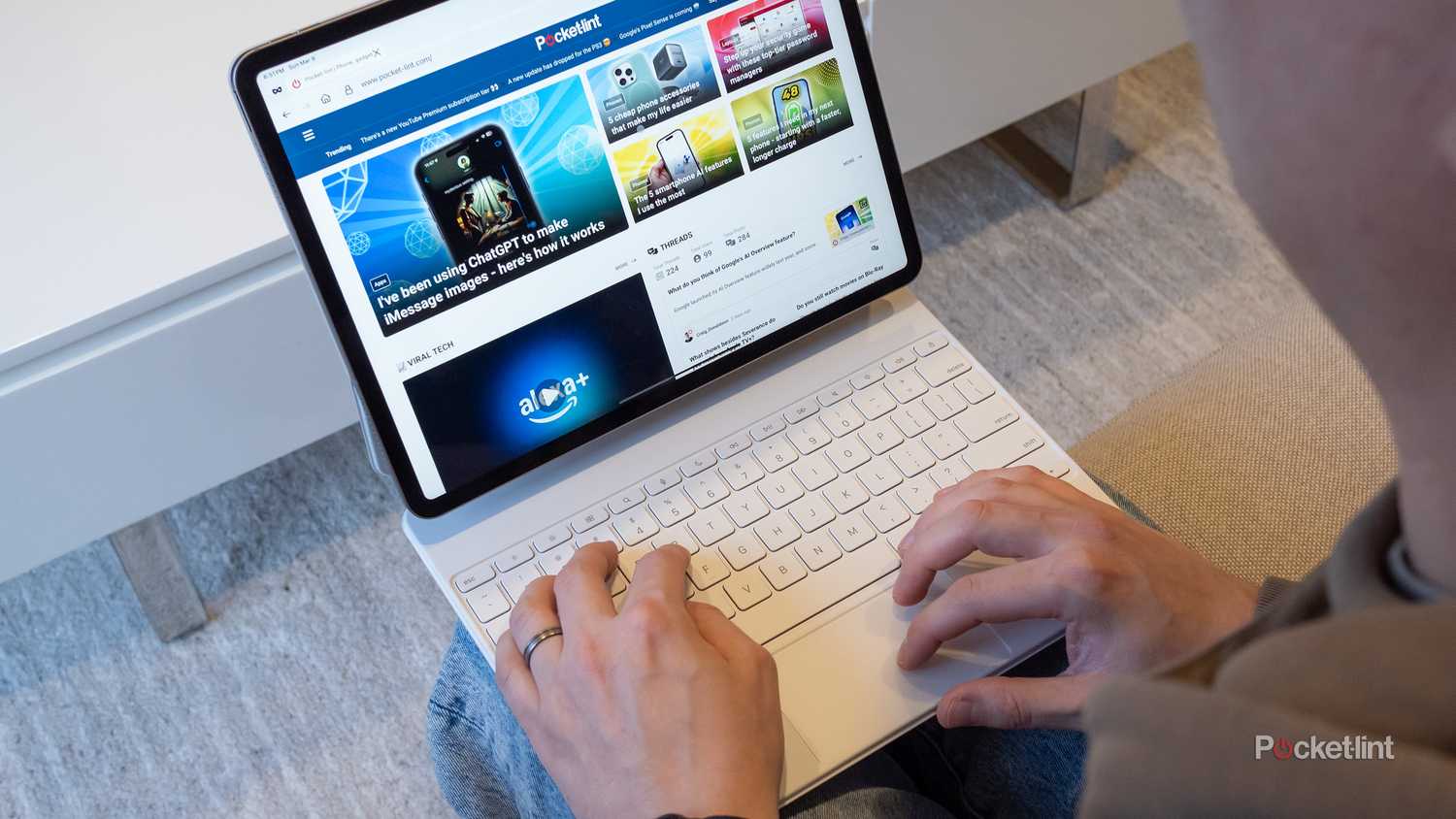 The M3 iPad Air and a Magic Keyboard.